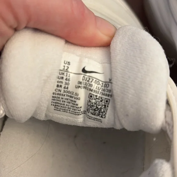 Nike Air Max gum bottom white size 12 - Picture 6 of 7